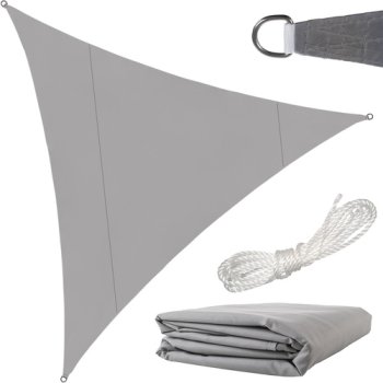 Gardlov Triangle Sun Shade Sail 4x4x4m, Grey
