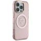 Guess dėklas iPhone 16 Pro Max telefonui IML Metal Mountain Logo MagSafe, rožinis