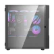 Kompiuterio korpusas Darkflash DK431 Glass su 4 RGB ventiliatoriais, juodas