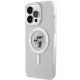 Apple iPhone 14 Pro Max 6.7\" Karl Lagerfeld Karl&Choupette Glitter MagSafe Case Cover (KLHMP14XHGKCNOT), Silver