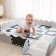4Fizjo Foam Puzzle Play Mat 150x150 cm, Blue/Grey