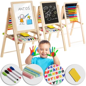 Ricokids 780300 Foldable Magnetic and Chalk Board for Kids