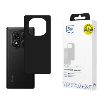3mk Silicone apsauginis dėklas Xiaomi Redmi Note 14 Pro 5G, juodas