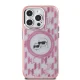 Karl Lagerfeld IML Monogram Karl & Choupette MagSafe dėklas iPhone 15 Pro, rožinis