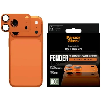 Apsauginis stiklas kamerai PanzerGlass Fender Camera Protector iPhone 17 Pro - Oranžinis