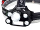Bailong T63 įkraunamas LED galvos žibintuvėlis su CREE XM-L T6, COB ir Zoom