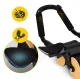 Dvigubas pilvo preso ratukas 4FIZJO AB Wheel Ultra, Black/Orange