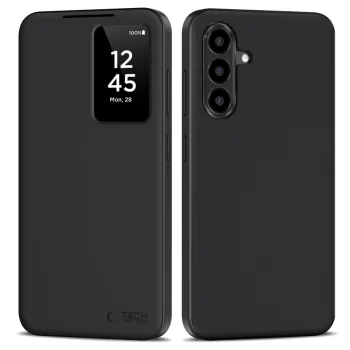 Atverčiamasis dėklas Tech-Protect Smart Wallet Samsung Galaxy A56 5G, juodas