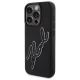 Karl Lagerfeld dėklas iPhone 15 Pro Max telefonui 3D Rubber Signature, juodas