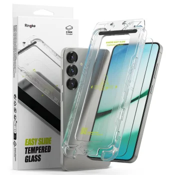 Apsauginis stiklas Ringke Easy Slide Samsung Galaxy S25 (2 vnt.), skaidrus