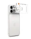 Kameros apsauginis stiklas Spigen Optik Pro XL, skirtas iPhone 17 Pro, sidabrinis