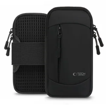 Sportinis dėklas ant rankos Tech-Protect M6 telefonams iki 6.9", juodas