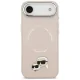 Karl Lagerfeld Karl & Choupette Pins MagSafe dėklas telefonui iPhone, rožinis