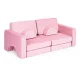 Modulinė vaikiška sofa Ecotoys TMSRT-15 (10 dalių), rožinė