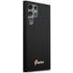 Guess Silicone Vintage Gold Logo dėklas Samsung Galaxy S23 Ultra, juodas
