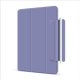 Apple iPad Pro 13\'\' (2024) (A2926 A2925) Nappa Texture Tri-Fold Book Case Cover, Purple