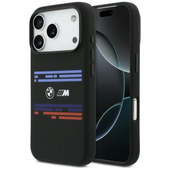 BMW M Silicon Horizontal Line MagSafe dėklas iPhone 17 Pro, juodas