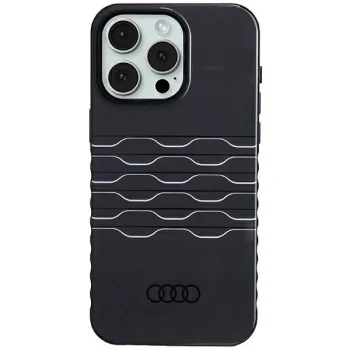 Audi IML MagSafe dėklas telefonui iPhone 15 Pro Max 6.7", juodas