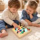 Medinė lavinamoji lenta ECOTOYS su LED šviesomis ir jungikliais