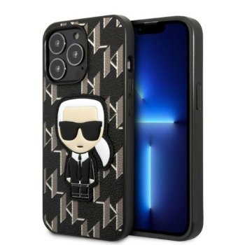 Karl Lagerfeld dėklas Monogram Ikonik Patch, skirtas iPhone 13 / 13 Pro, juodas