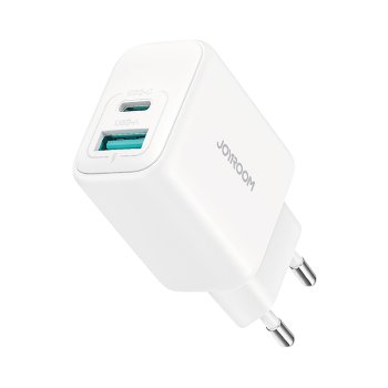 Joyroom JR-TCF21 tinklo įkroviklis USB-C / USB-A 20W PD / QC 3.0 baltas (UK)