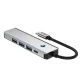 Tech-Protect HB01 5in1 USB-C šakotuvas, HDMI 4K 60Hz, PD 100W, USB 3.0, pilkas