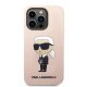 Karl Lagerfeld Silicone Ikonik dėklas Apple iPhone 14 Pro, rožinis