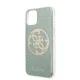 Guess dėklas iPhone 11 Pro GUHCN58PCUGLKA Glitter 4G Circle, chaki
