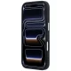 Dėklas Guess Grained Triangle Logo MagSafe telefonui iPhone 17 Pro / 18 Pro, juodas