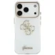 Guess IML 4G Script Metal dėklas iPhone 17 Pro Max / 18 Pro Max, baltas