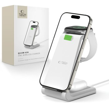 Tech-Protect QI15W-A36 3in1 Charging Station Apple - White