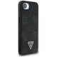Guess Grained Hot Stamp Peony Triangle Logo MagSafe dėklas iPhone 16e, juodas