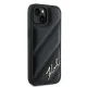 Karl Lagerfeld dėklas iPhone 15 / 14 / 13 Diagonal Quilted Script, juodas