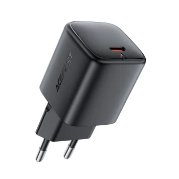 Sieninis įkroviklis Acefast A119 GaN USB-C PD 45W, juodas