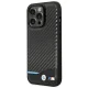 Apple iPhone 14 Pro Max 6,7\" BMW Leather Carbon Case Cover (BMHCP14X22NBCK), Black