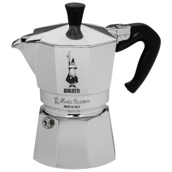 Bialetti Moka Express 3TZ moka kavinukas, 3 puodeliai, sidabrinis