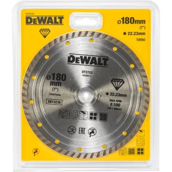 Deimantinis pjovimo diskas DeWalt DT3722-QZ, 180 mm