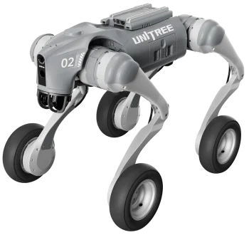 Mobilusis robotas Unitree Go2-W U1 su ratais ir kojomis