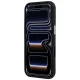 Guess Grained & Big Resin Logo dėklas iPhone 18 Pro Max / 17 Pro Max, juodas
