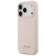 Guess Silicone Script Metal Logo MagSafe Phone Case Cover iPhone 17 Pro - Pink