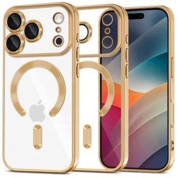 Tech-Protect MagFlex MagSafe dėklas iPhone 17 Pro Max - Transparent Gold
