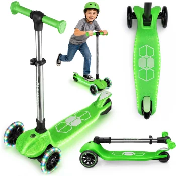 Tritaškis balansinis paspirtukas vaikams Ricokids Jelly, žalias