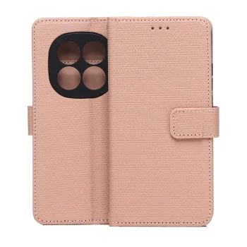 Atverčiamas dėklas Smart Triangle skirtas Xiaomi Redmi Note 15 Pro Plus 5G, rožinis