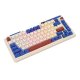 Belaidė mechaninė klaviatūra Royal Kludge KZZI K75 pro RGB, retro mėlyna