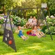 Ecotoys 4-in-1 Sodo žaidimų aikštelė su sūpynėmis ir krepšinio lanku