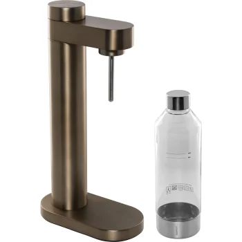 Gazuoto vandens aparatas Stelton Brus su 0.85 l buteliu, tamsiai rudas