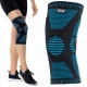 4Fizjo 911 Elastic Knee Brace with Patella Stabilization, Size M, Black/Blue