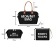 Sauskelnių krepšys „Mommy Bag“ 3in1 su organizatoriumi ir kosmetine, juodas