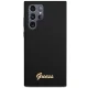 Guess Silicone Vintage Gold Logo dėklas Samsung Galaxy S23 Ultra, juodas