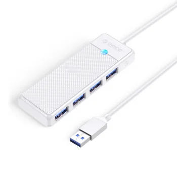 USB skirstytuvas Orico PAPW4A-U3, 4x USB-A 3.0, 0,15 m, baltas